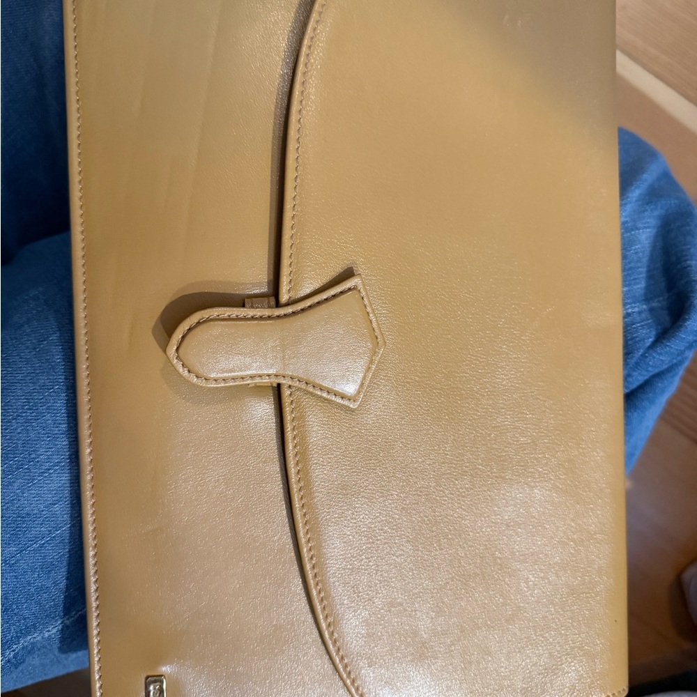 Celine tan Leather Clutch wallet